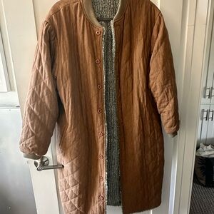Brown Quilted Women's Coat